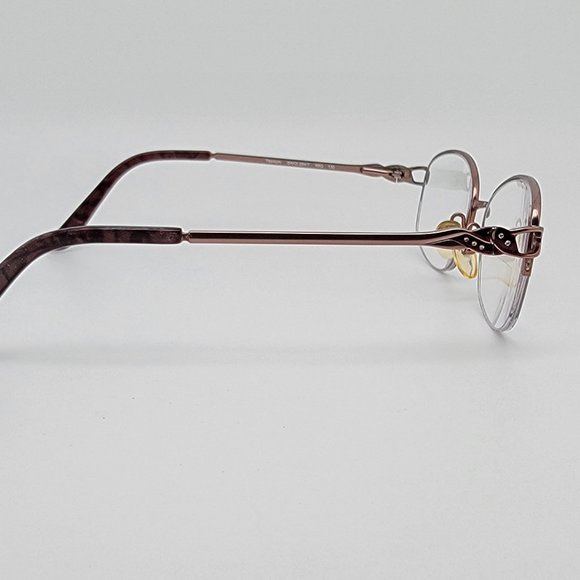 *SOLD* Saks Fifth Avenue Saks 284/T 68Q Pink Titanium Rimless Eyeglasses Frame - Picture 5 of 12